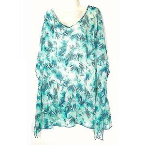 ❤️ Lane Bryant Print Tunic Top Plus Size 18/20 Blouse Short Sleeves New